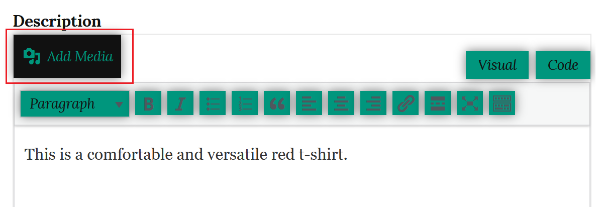 Add Media button