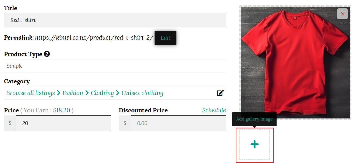 Add gallery image +