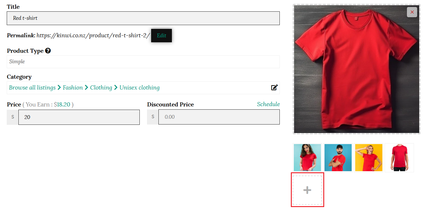 Add more images to product gallery
