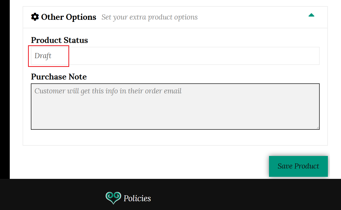 Draft product status