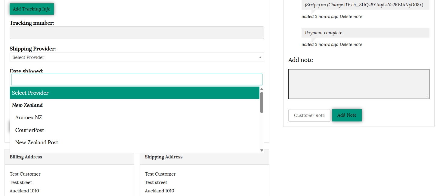 Add shipping details in order confirmation