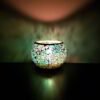 Colour reflections from PureAz River of Dreams mosaic beeswax candle