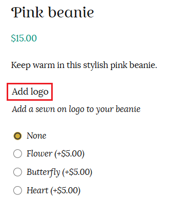 Label addon title