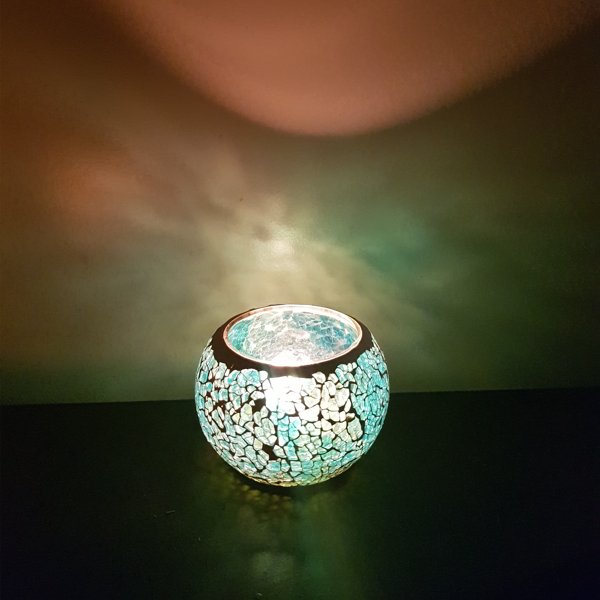 Magical reflections from PureAz River of Dreams mosaic candle