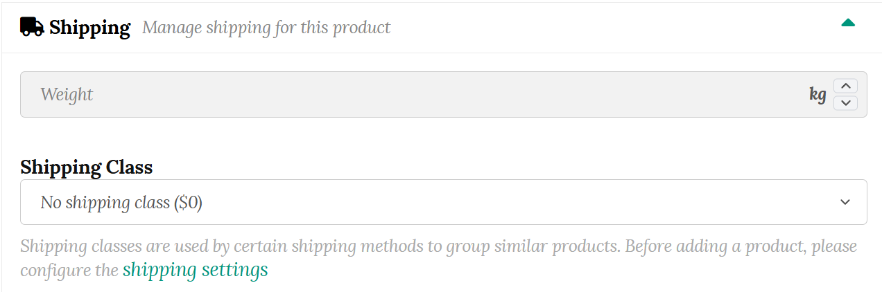 Shipping section in product page